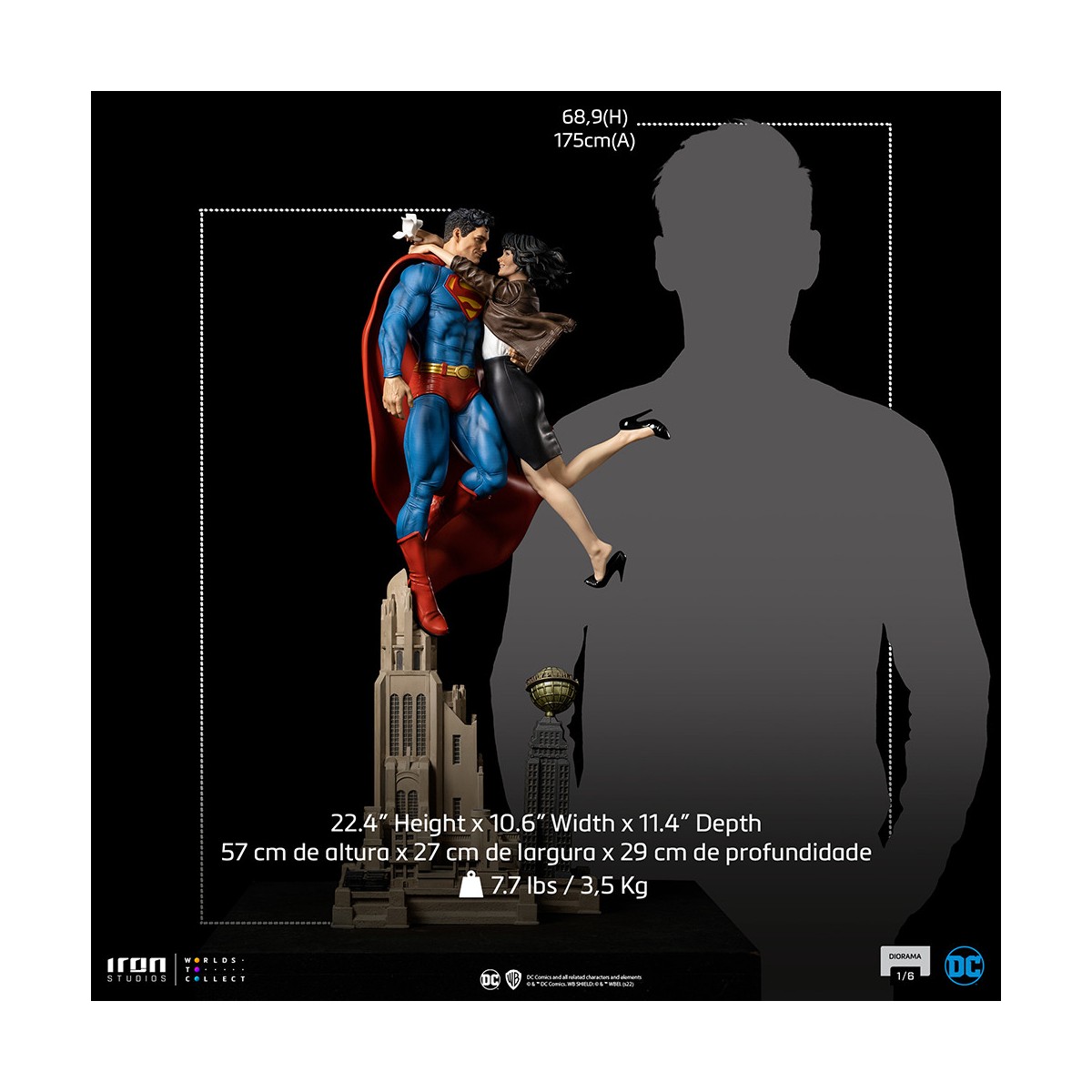 Iron Studios - Superman e Loic Lane Diorama 1/6