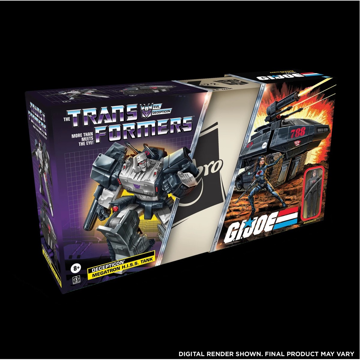 Hasbro Transformers Collaborative: G.I. Joe Mash-Up, Megatron H.I.S.S. Tank e Baronessa