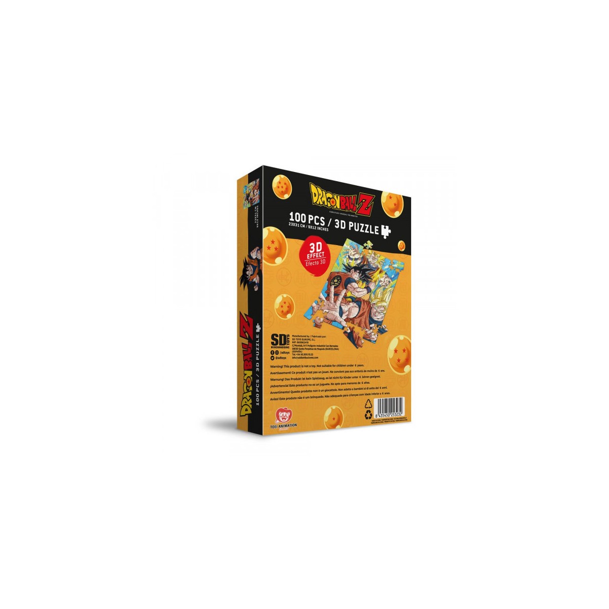 SD Toys - Puzzle Dragon Ball Z - Goku Saiyan - 100 pezzi
