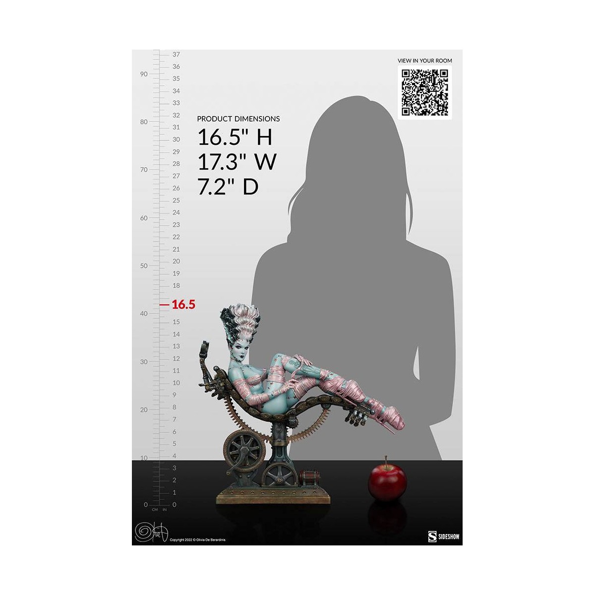Sideshow - Statua Olivia De Berardinis Frankie Reborn 1/4 "Limited Edition