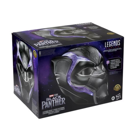 Hasbro - Replica del casco di Pantera Nera 1/1 - Casco elettronico delle Leggende Marvel