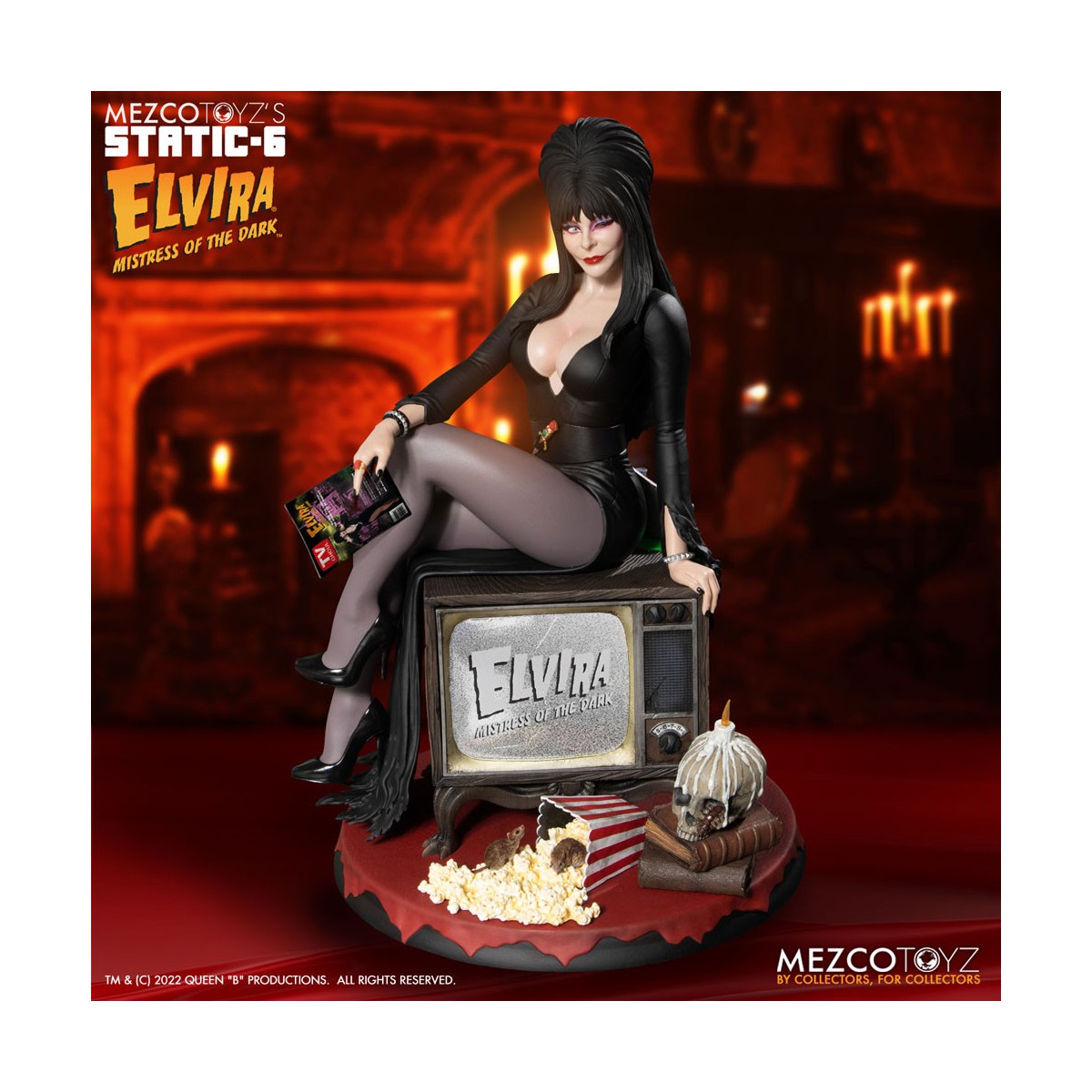 Mezco - Static 6 - Statua 1/6 di Elvira, padrona delle tenebre