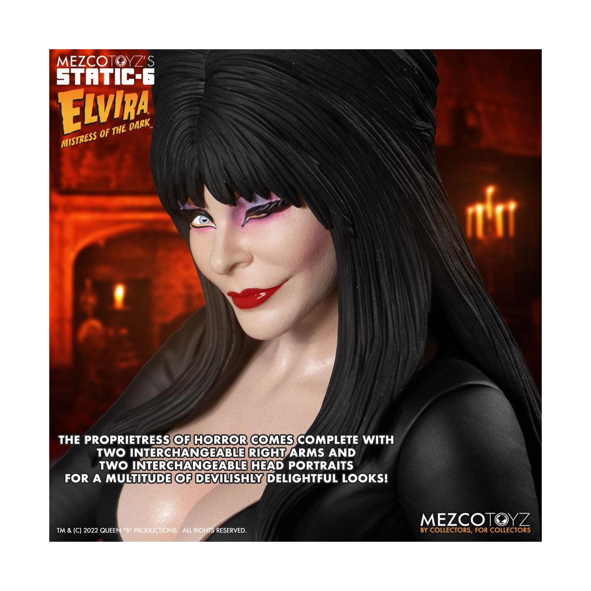 Mezco - Static 6 - Statua 1/6 di Elvira, padrona delle tenebre