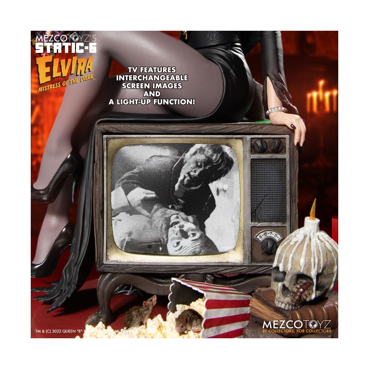 Mezco - Static 6 - Statua 1/6 di Elvira, padrona delle tenebre
