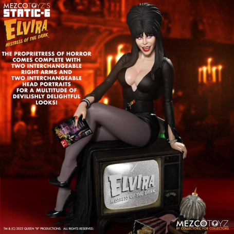 Mezco - Static 6 - Statua 1/6 di Elvira, padrona delle tenebre