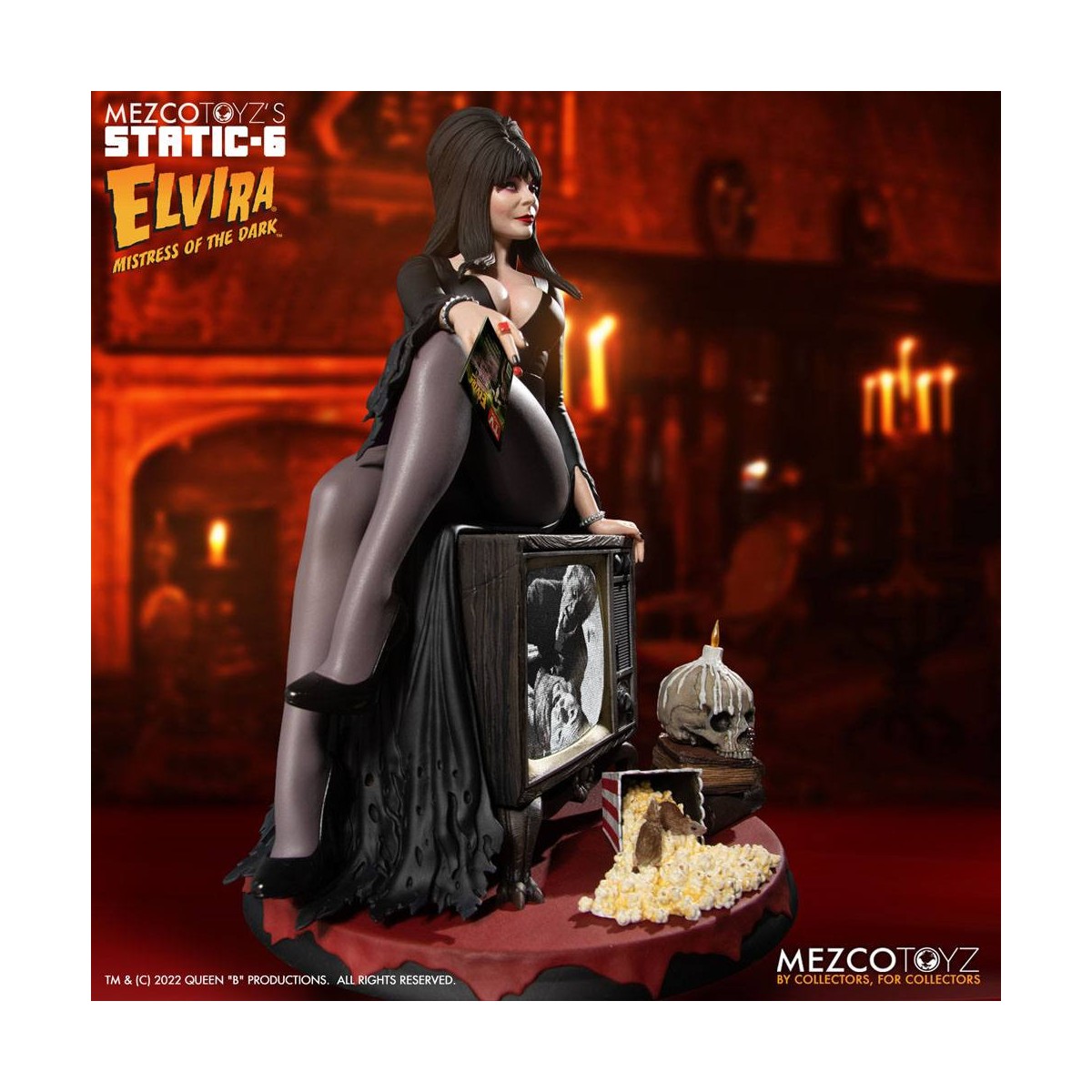 Mezco - Static 6 - Statua 1/6 di Elvira, padrona delle tenebre