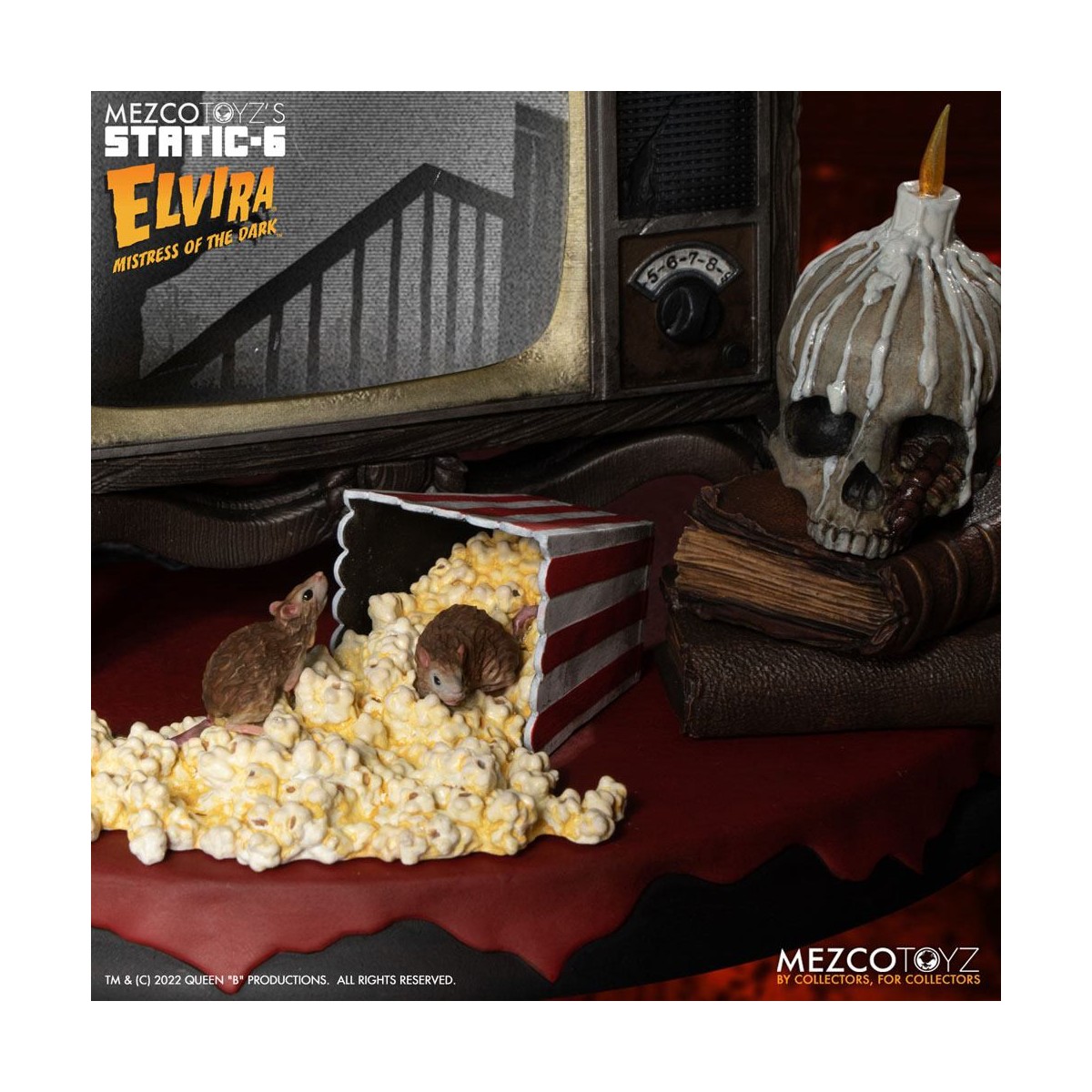 Mezco - Static 6 - Statua 1/6 di Elvira, padrona delle tenebre
