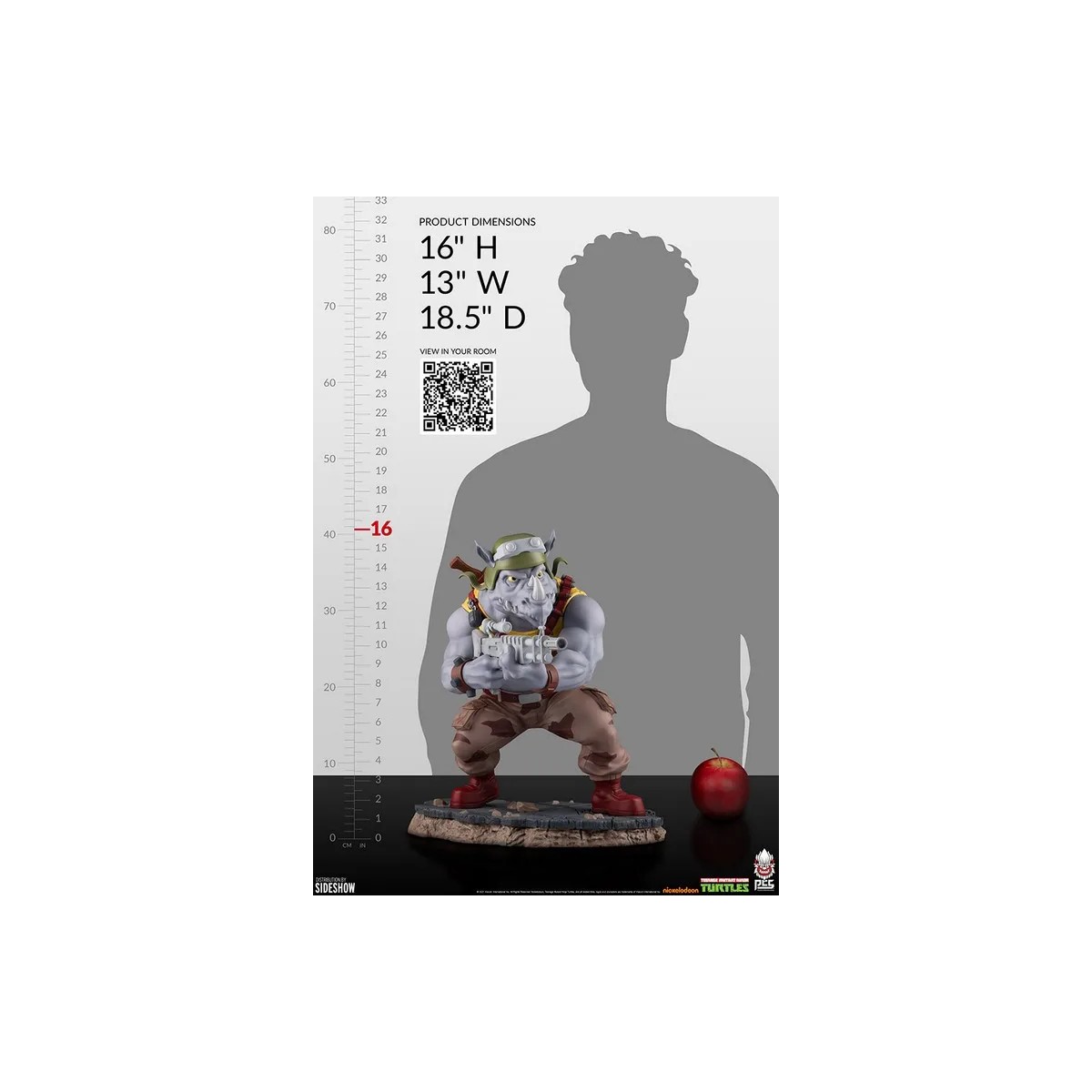 Premium Collectibles Studio PCS - Statua 1/4 di Rocksteady - Teenage Mutant Ninja Turtles TMNT