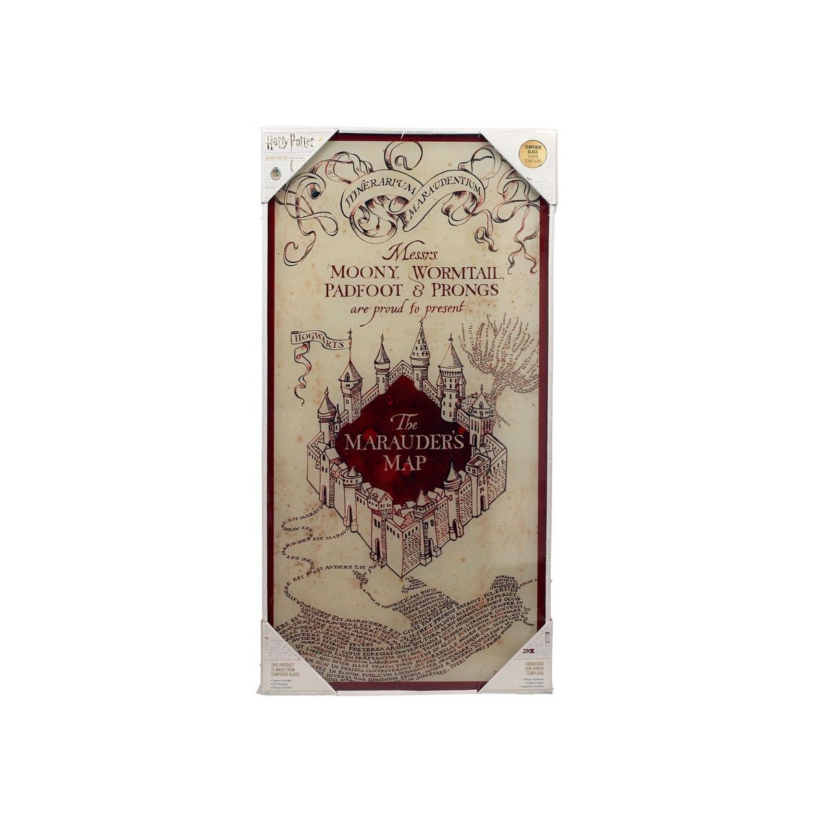 SD Toys - Poster in vetro di Harry Potter "Mappa dei Predoni
