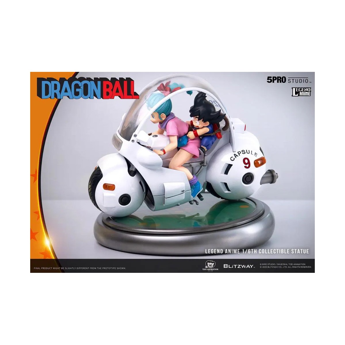 Blitzway X 5Pro Studio - Statua di bicicletta 1/6 della capsula n.9 di Dragon Ball Bulma