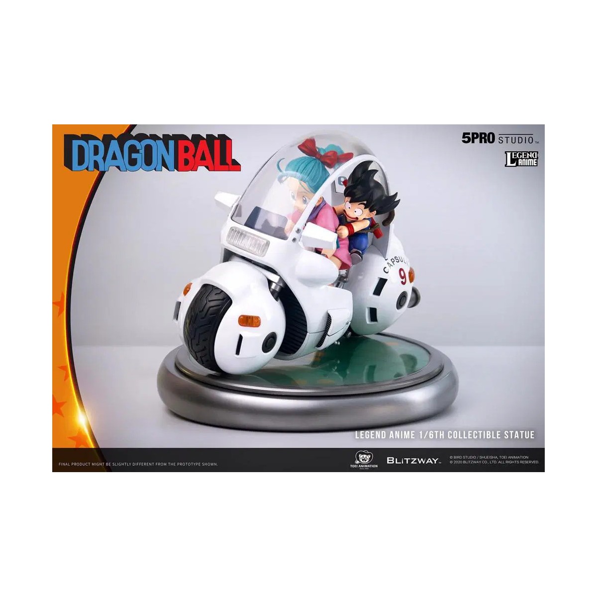 Blitzway X 5Pro Studio - Statua di bicicletta 1/6 della capsula n.9 di Dragon Ball Bulma