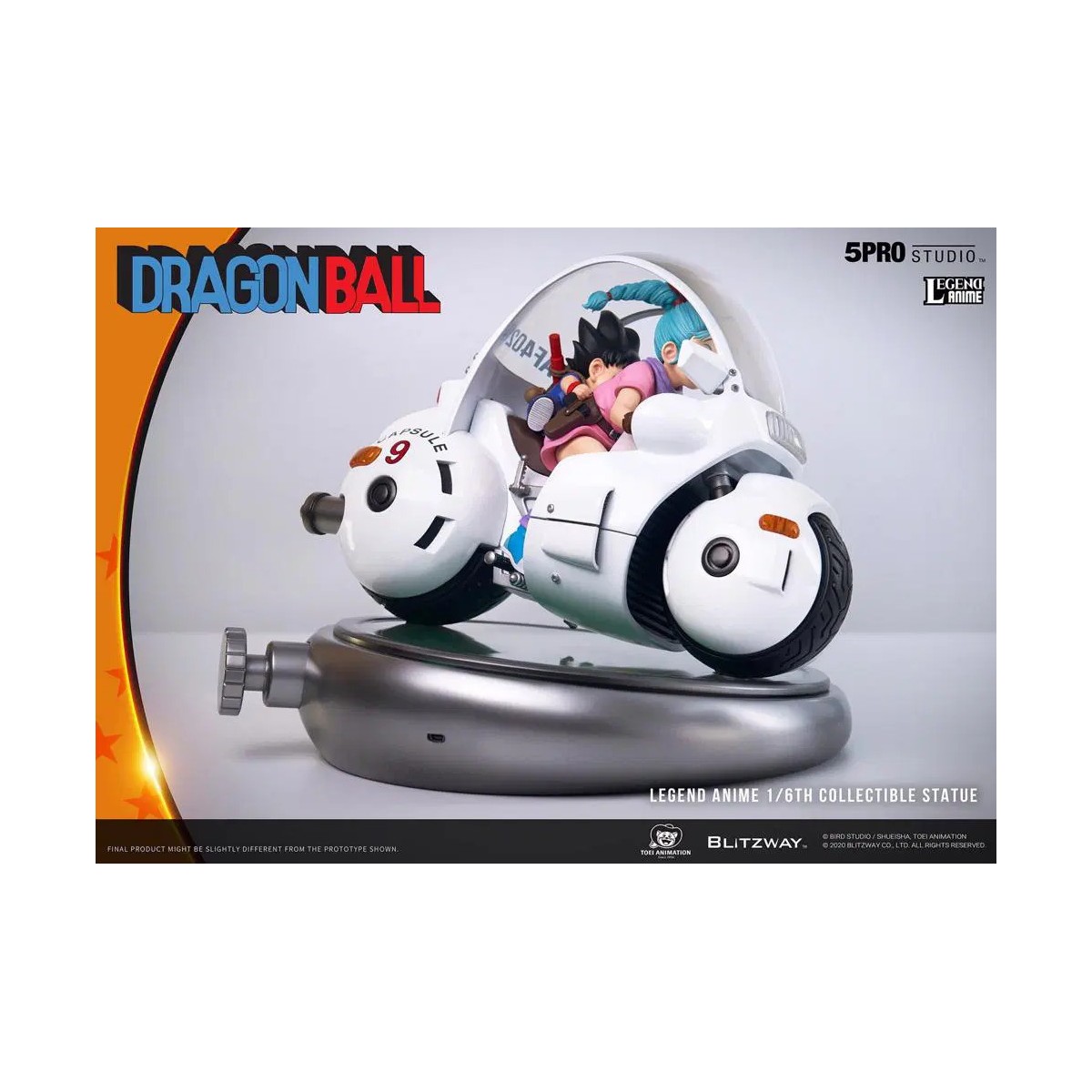 Blitzway X 5Pro Studio - Statua di bicicletta 1/6 della capsula n.9 di Dragon Ball Bulma