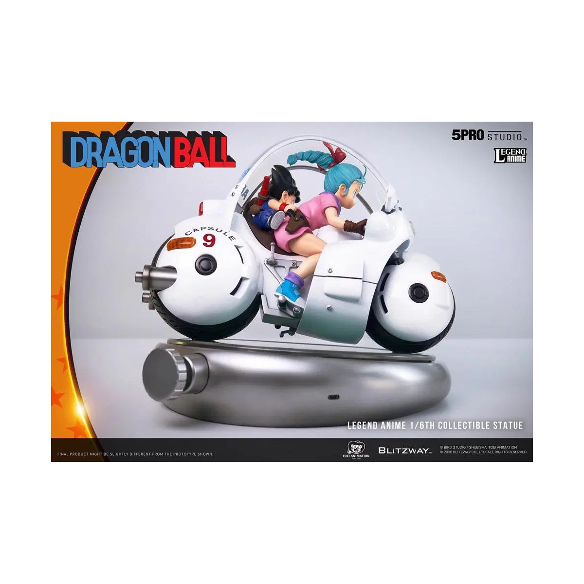 Blitzway X 5Pro Studio - Statua di bicicletta 1/6 della capsula n.9 di Dragon Ball Bulma