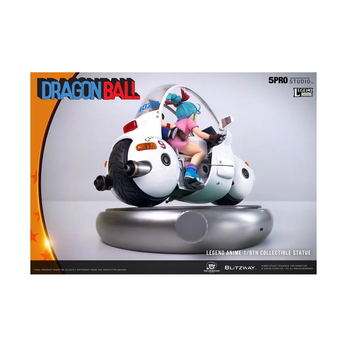 Blitzway X 5Pro Studio - Statua di bicicletta 1/6 della capsula n.9 di Dragon Ball Bulma