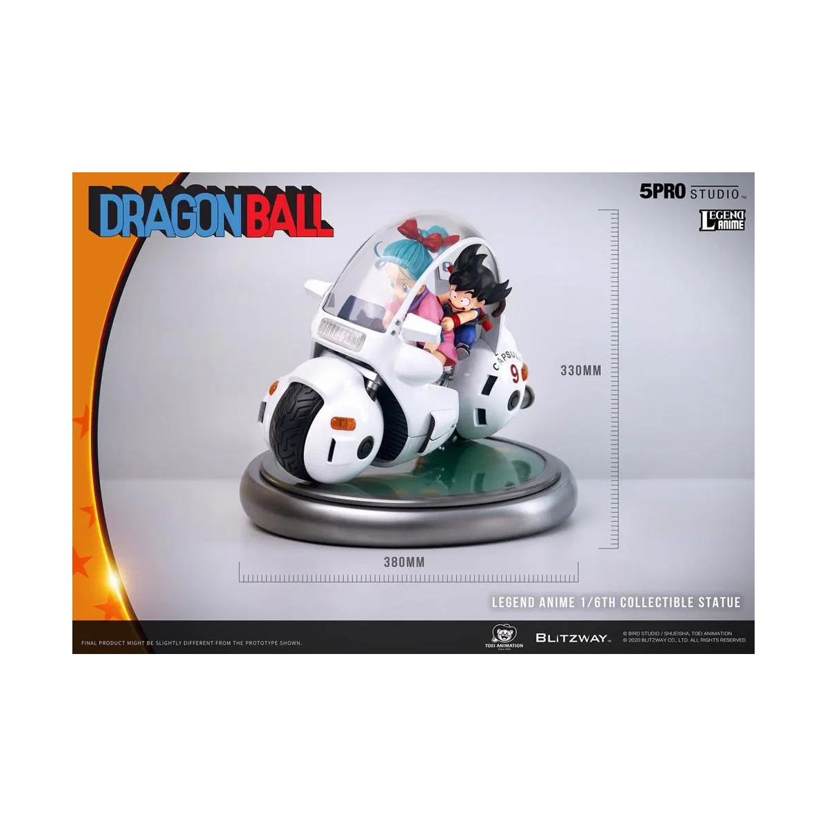 Blitzway X 5Pro Studio - Statua di bicicletta 1/6 della capsula n.9 di Dragon Ball Bulma