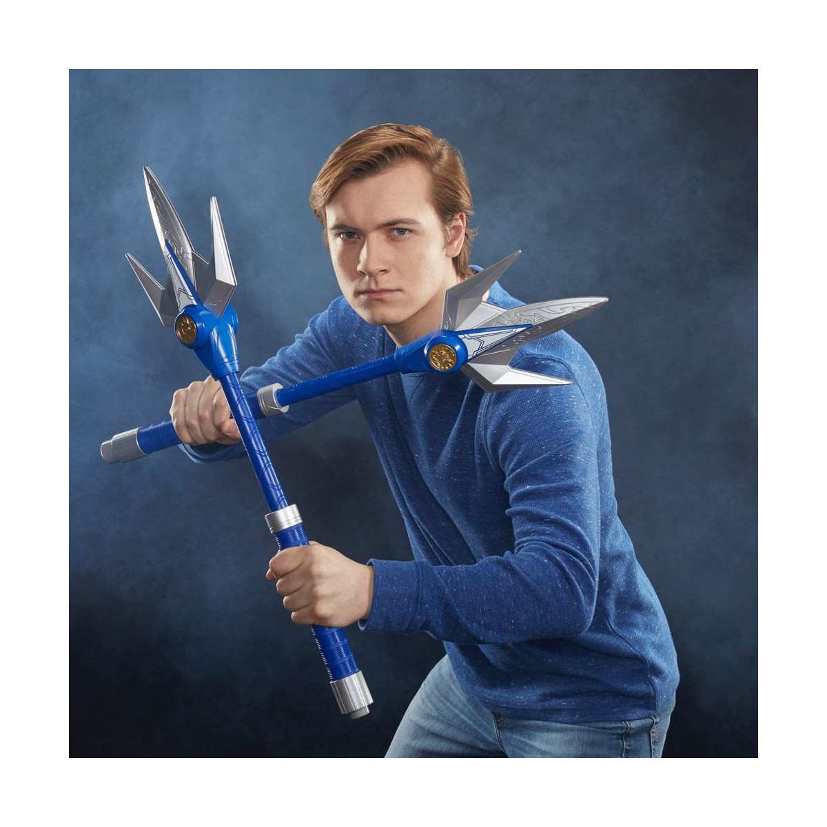 Hasbro - BLUE RANGER POWER LANCER 1:1 - Mighty Morphin Power Rangers Collezione Lampo