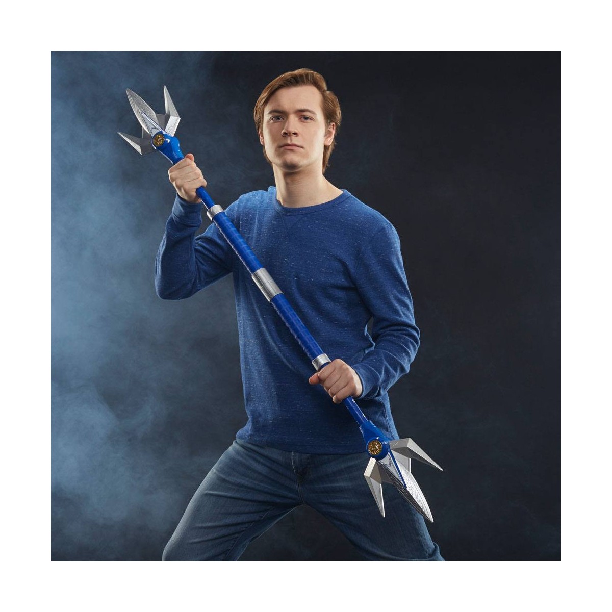 Hasbro - BLUE RANGER POWER LANCER 1:1 - Mighty Morphin Power Rangers Collezione Lampo