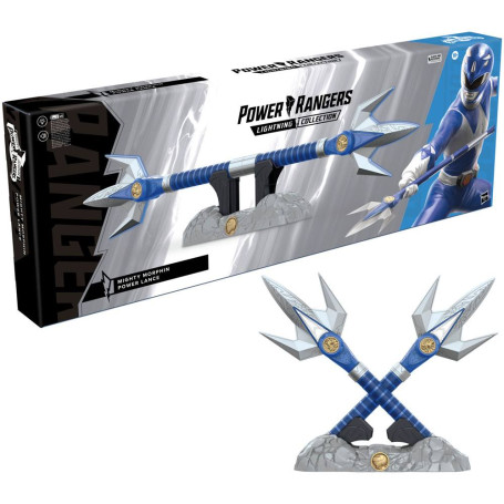 Hasbro - BLUE RANGER POWER LANCER 1:1 - Mighty Morphin Power Rangers Collezione Lampo