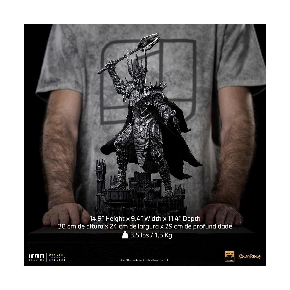 IRON STUDIOS - SAURON - Deluxe Art Scala 1/10 - Il Signore degli Anelli