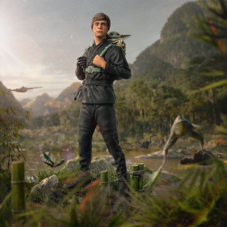 IRON STUDIOS - Luke Skywalker e Grogu Training 1:10 BDS Art Scale 1/10 - Star Wars Il Libro di Boba Fett