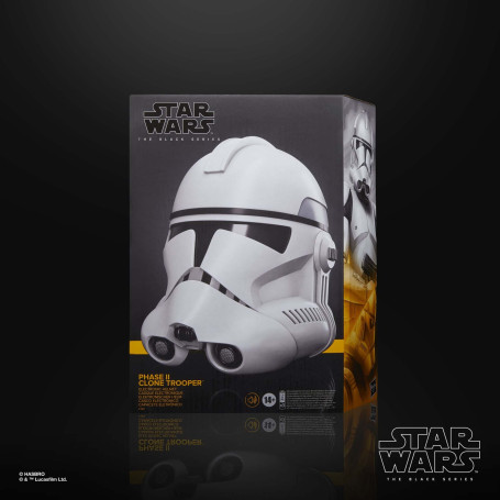 Hasbro - Elmetto elettronico premium Clone Trooper Fase II - Star Wars Serie Nera