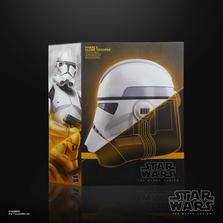 Hasbro - Elmetto elettronico premium Clone Trooper Fase II - Star Wars Serie Nera