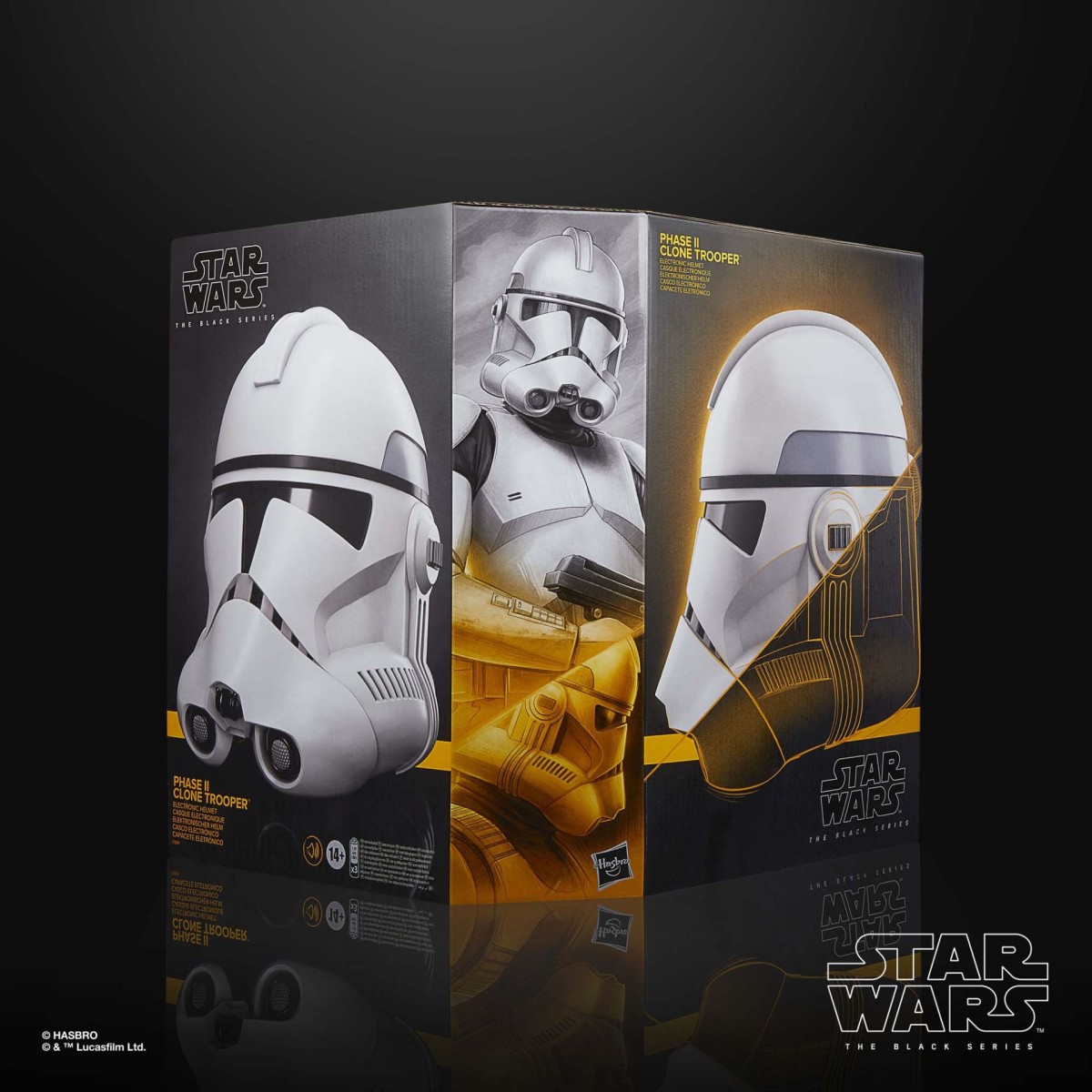 Hasbro - Elmetto elettronico premium Clone Trooper Fase II - Star Wars Serie Nera
