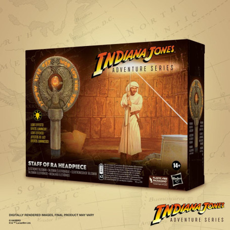 Hasbro - Medaglione con scettro di Ra's - Serie Avventura Indiana Jones: I Predatori dell'Arca Perduta Replica 1/1