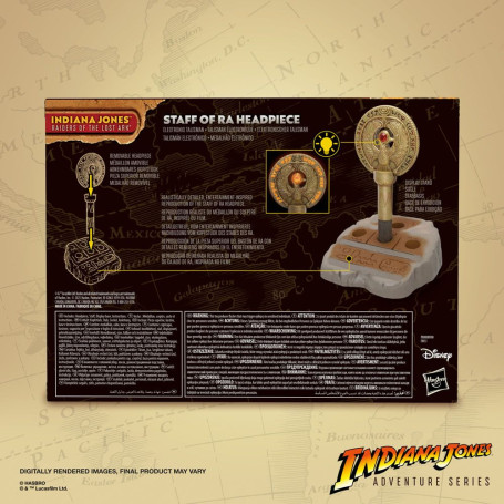 Hasbro - Medaglione con scettro di Ra's - Serie Avventura Indiana Jones: I Predatori dell'Arca Perduta Replica 1/1