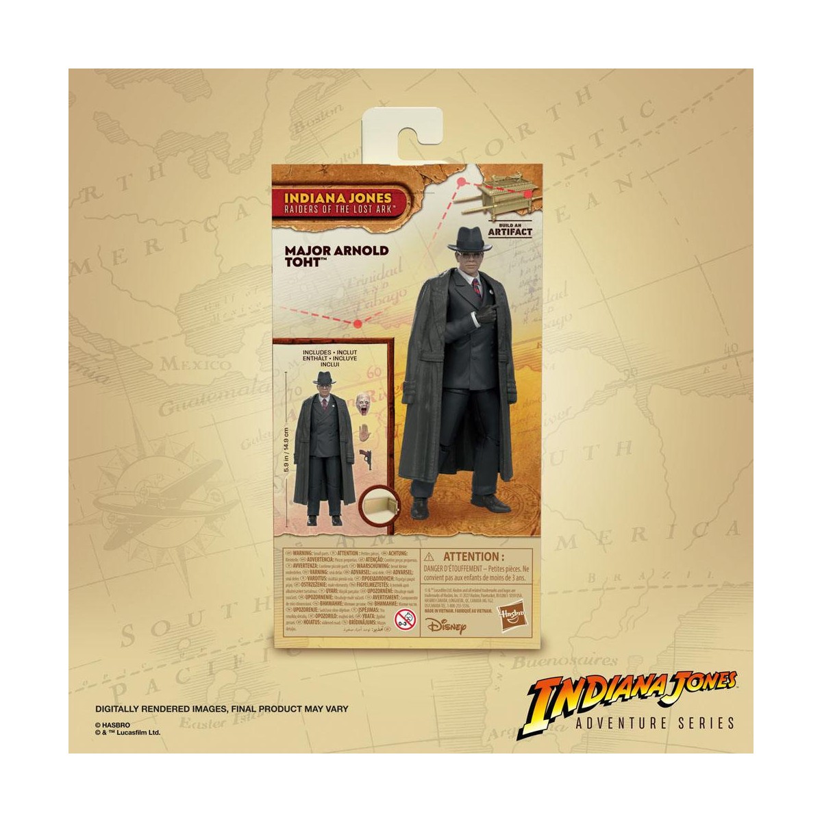 Hasbro - Maggiore Arnold Toht - Serie Avventura Indiana Jones: I Predatori dell'Arca Perduta 1/12