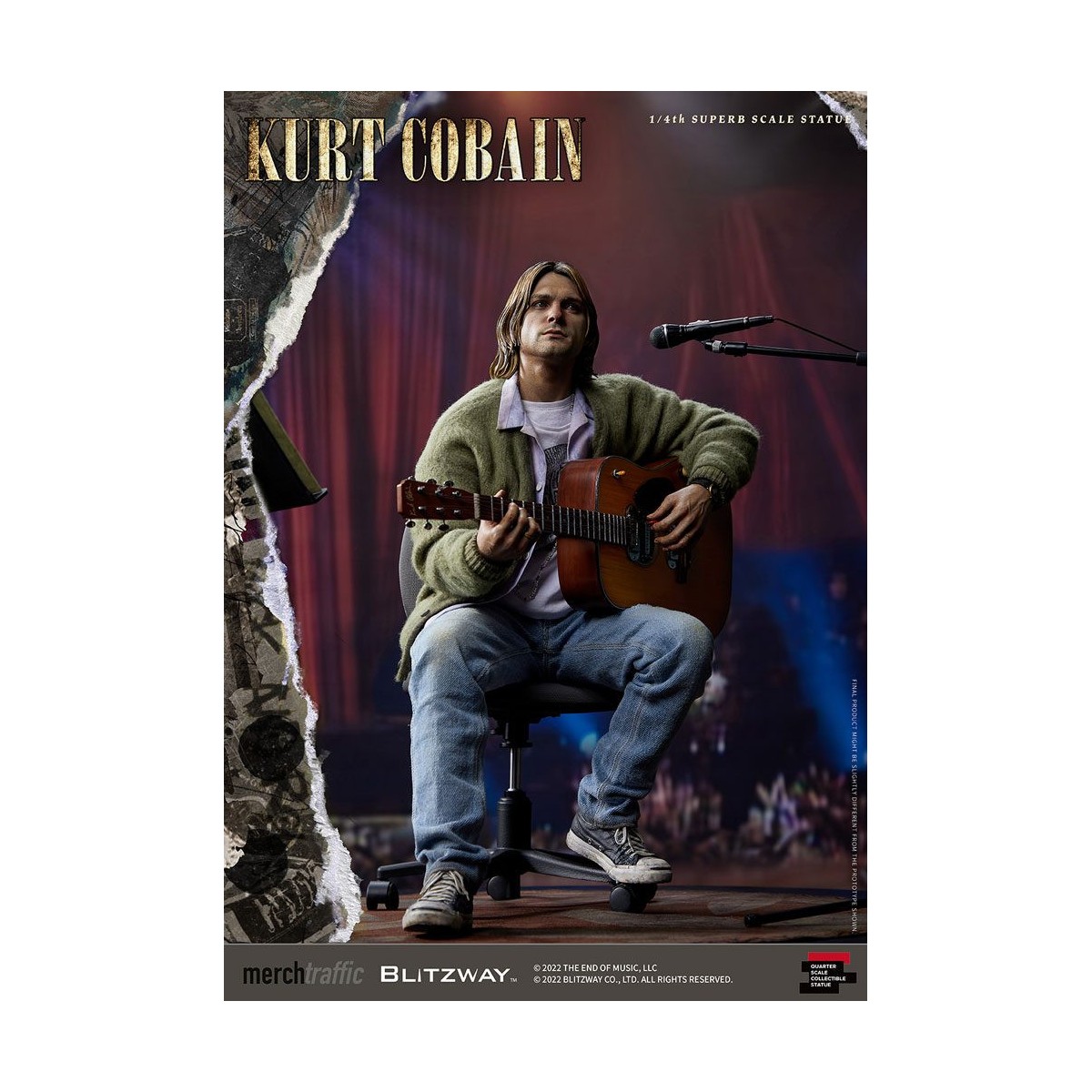 Prime 1 Studio/Blitzway - Statuetta di Kurt Cobain Unplugged in scala superba 1/4
