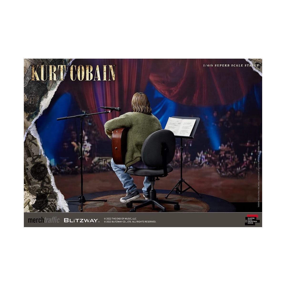 Prime 1 Studio/Blitzway - Statuetta di Kurt Cobain Unplugged in scala superba 1/4