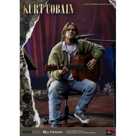 Prime 1 Studio/Blitzway - Statuetta di Kurt Cobain Unplugged in scala superba 1/4