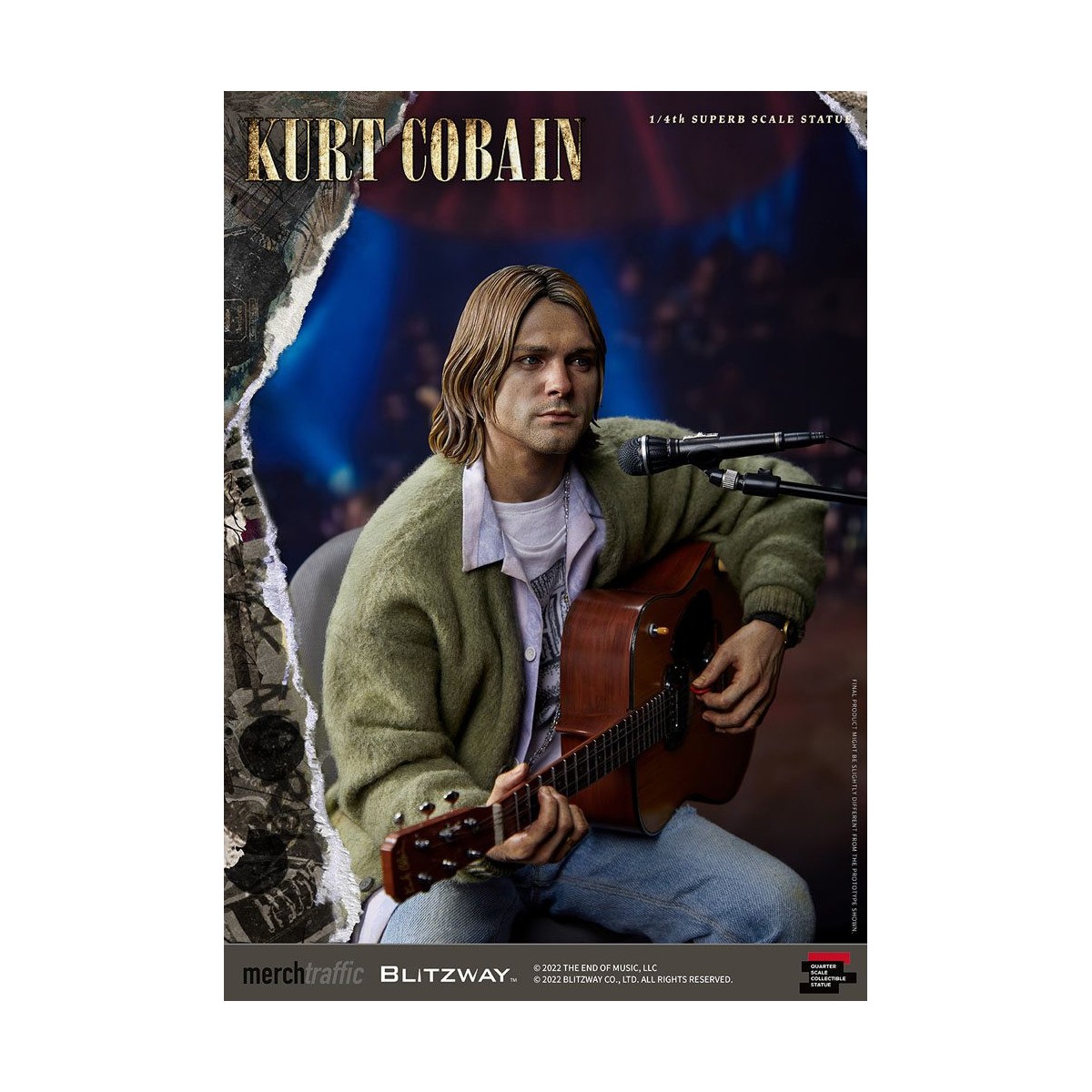 Prime 1 Studio/Blitzway - Statuetta di Kurt Cobain Unplugged in scala superba 1/4