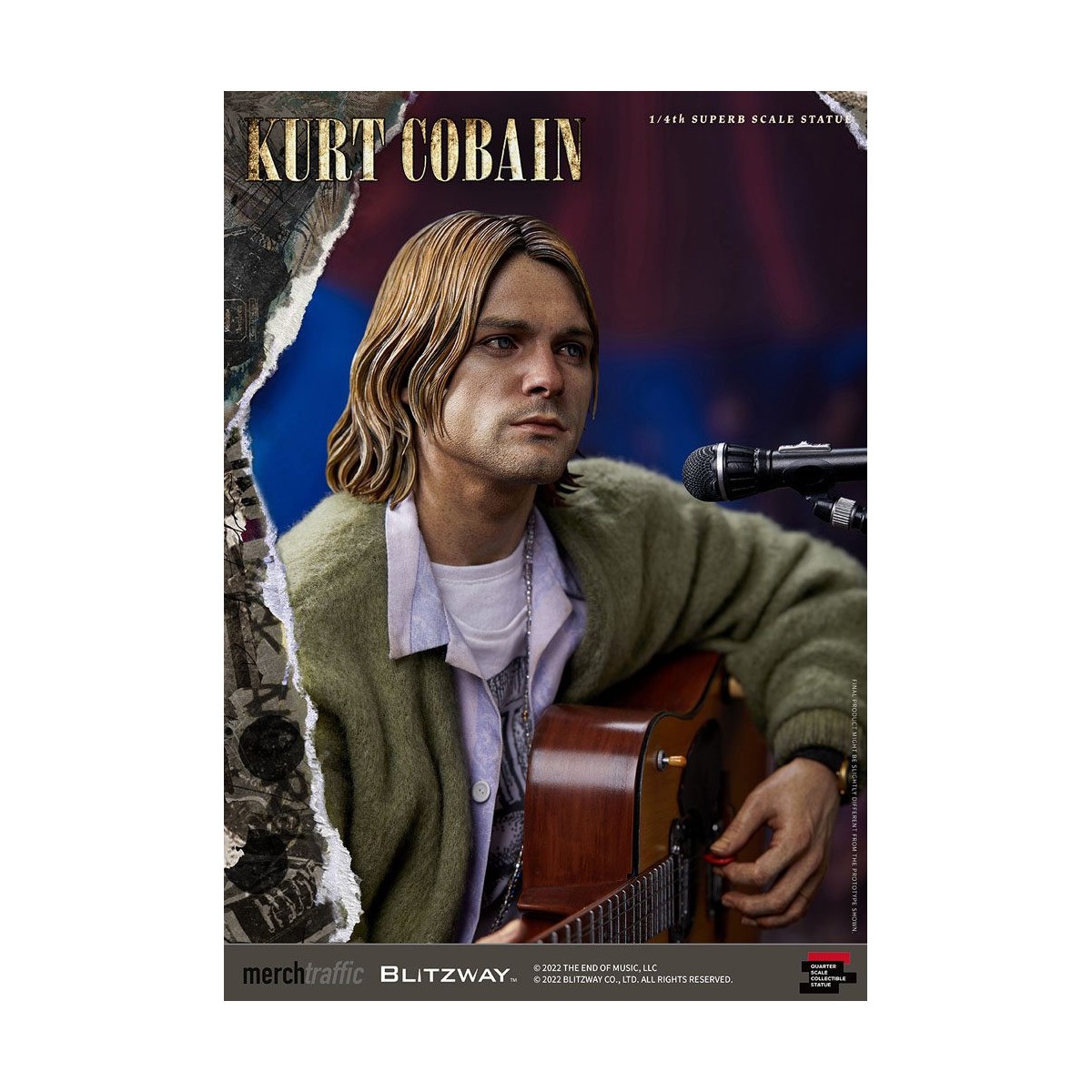Prime 1 Studio/Blitzway - Statuetta di Kurt Cobain Unplugged in scala superba 1/4