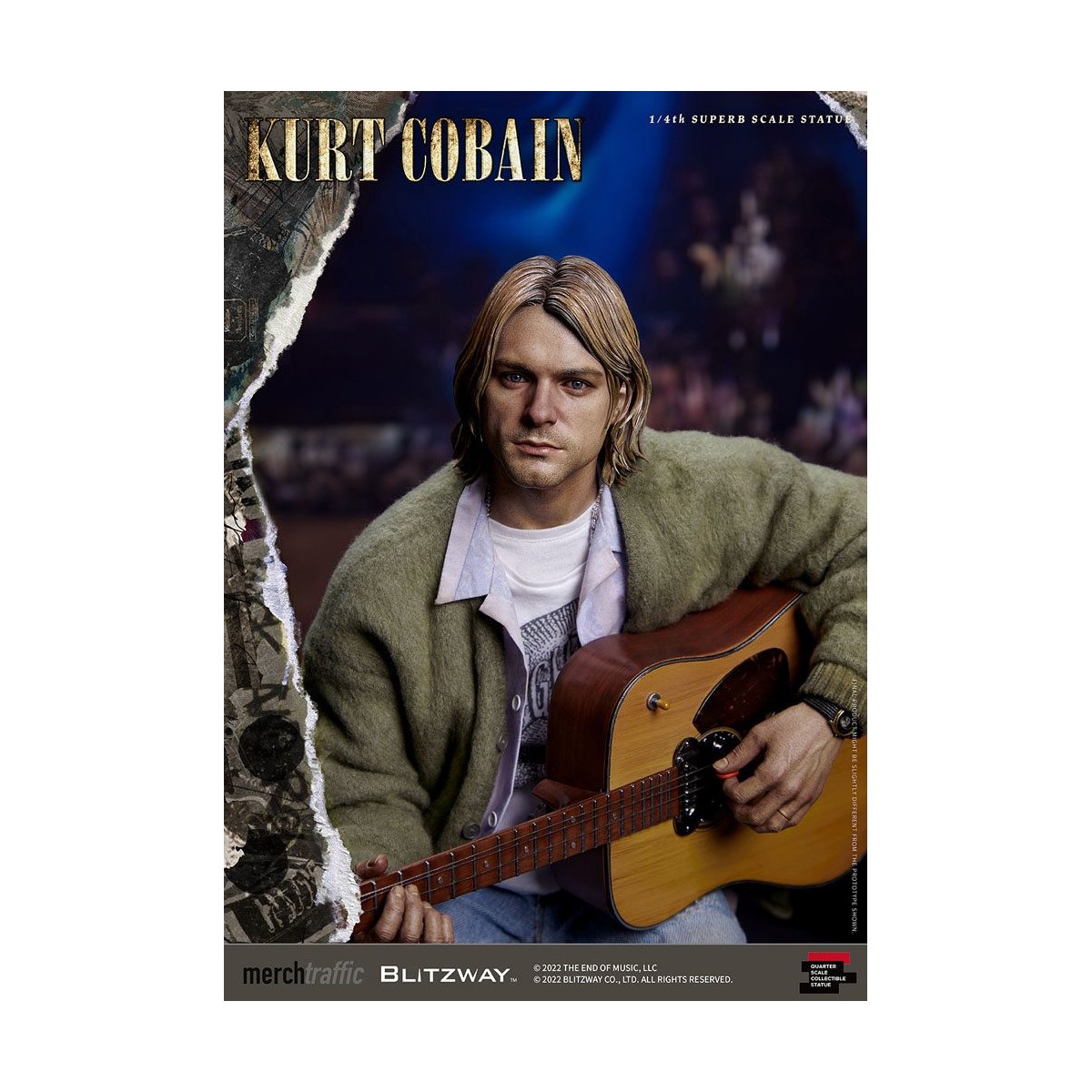 Prime 1 Studio/Blitzway - Statuetta di Kurt Cobain Unplugged in scala superba 1/4