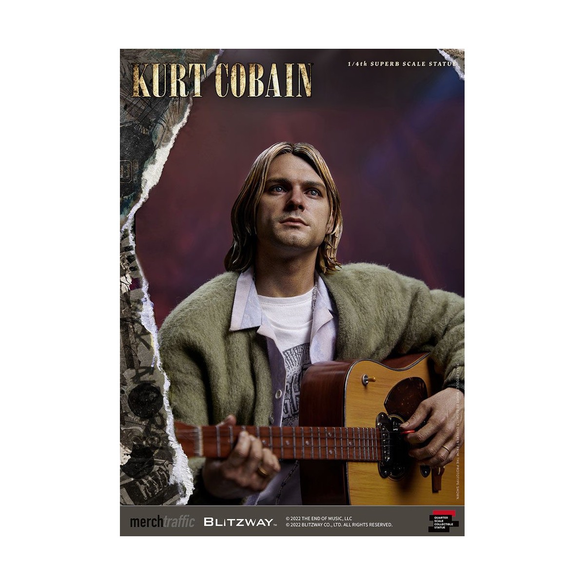Prime 1 Studio/Blitzway - Statuetta di Kurt Cobain Unplugged in scala superba 1/4