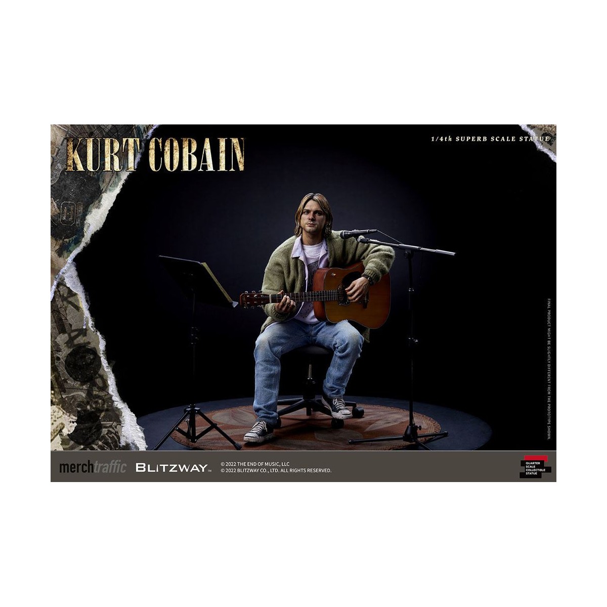 Prime 1 Studio/Blitzway - Statuetta di Kurt Cobain Unplugged in scala superba 1/4
