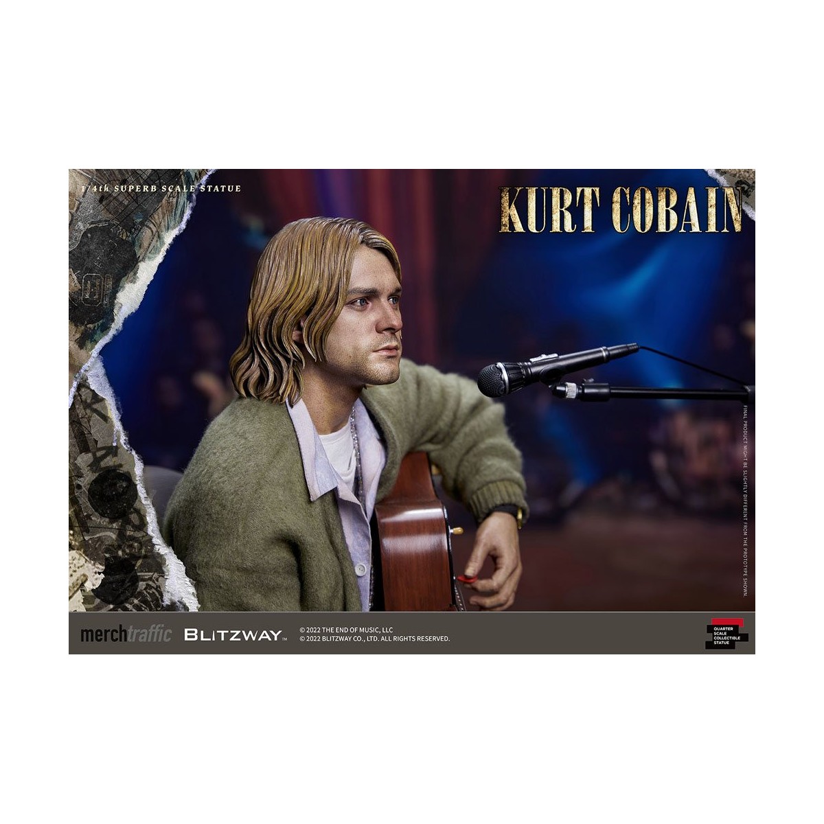 Prime 1 Studio/Blitzway - Statuetta di Kurt Cobain Unplugged in scala superba 1/4