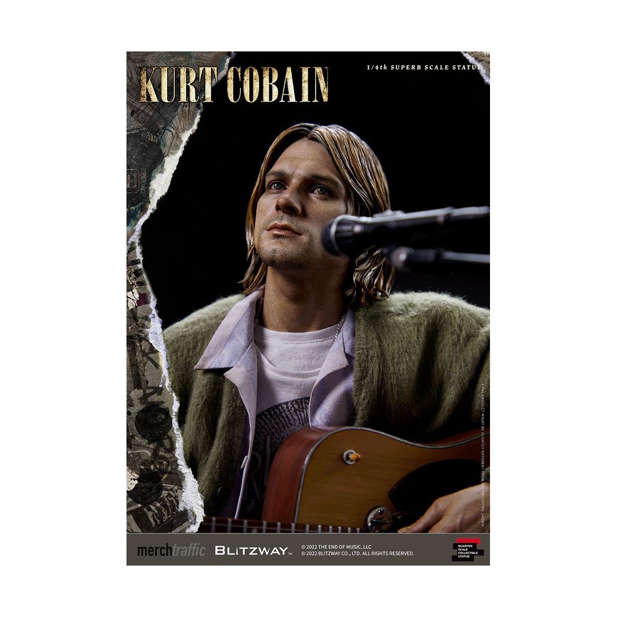 Prime 1 Studio/Blitzway - Statuetta di Kurt Cobain Unplugged in scala superba 1/4