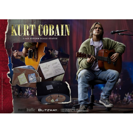 Prime 1 Studio/Blitzway - Statuetta di Kurt Cobain Unplugged in scala superba 1/4