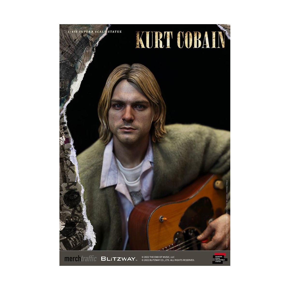 Prime 1 Studio/Blitzway - Statuetta di Kurt Cobain Unplugged in scala superba 1/4