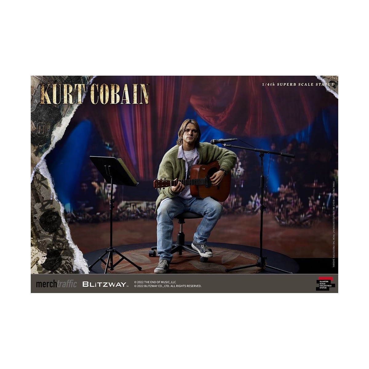 Prime 1 Studio/Blitzway - Statuetta di Kurt Cobain Unplugged in scala superba 1/4