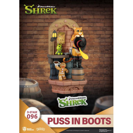 Diorama Shrek del Regno delle Bestie - Gatto con gli stivali in PVC D-Stage