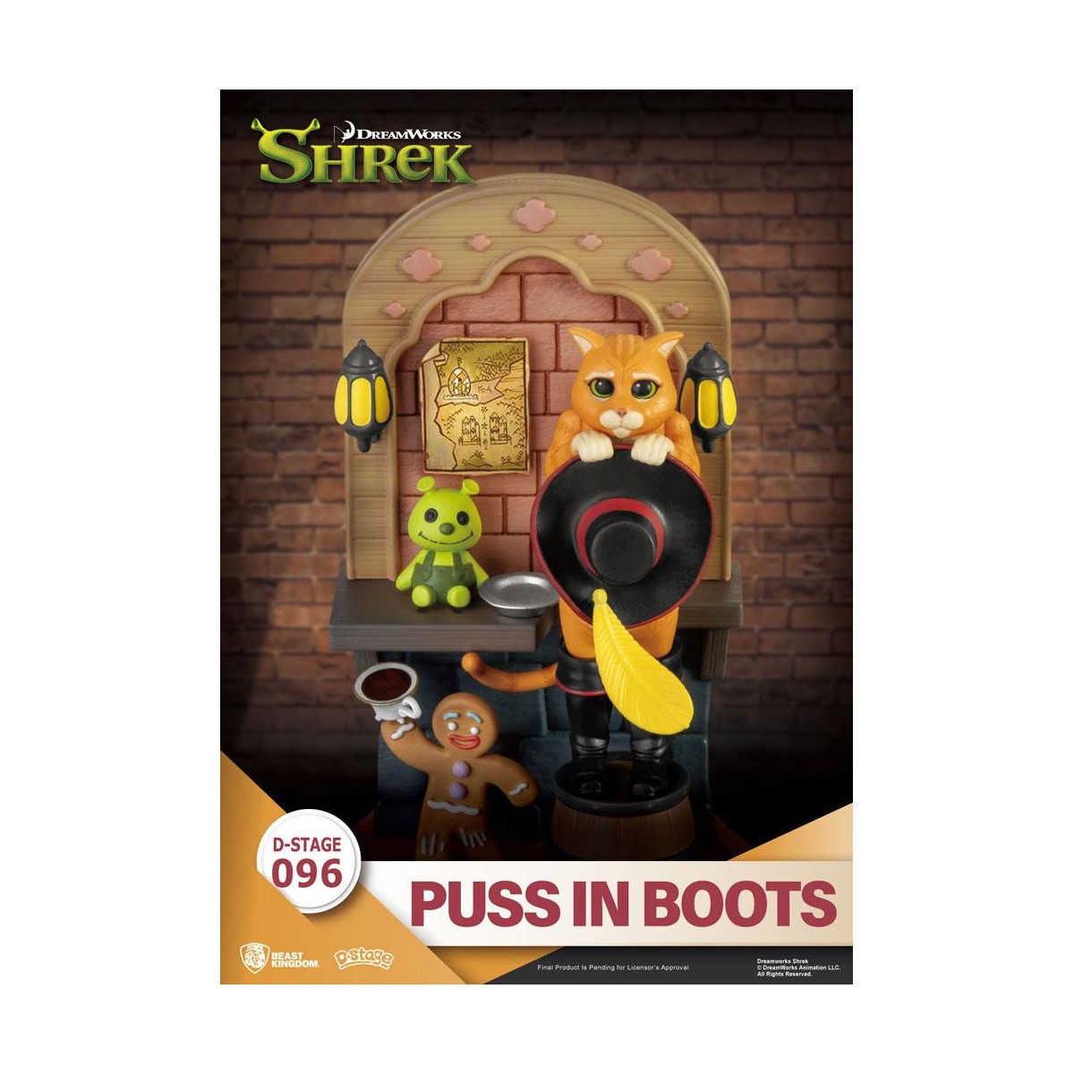 Diorama Shrek del Regno delle Bestie - Gatto con gli stivali in PVC D-Stage