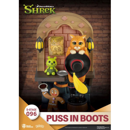Diorama Shrek del Regno delle Bestie - Gatto con gli stivali in PVC D-Stage
