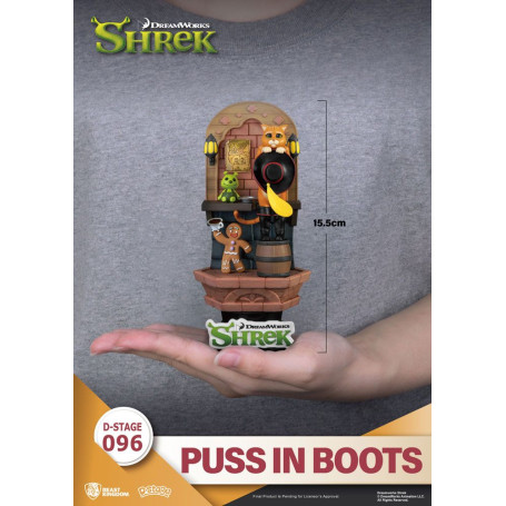 Diorama Shrek del Regno delle Bestie - Gatto con gli stivali in PVC D-Stage