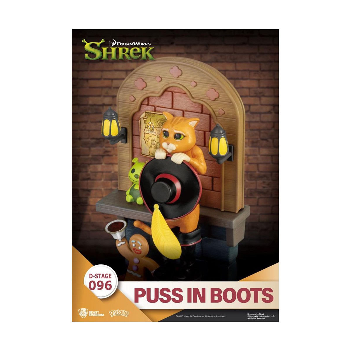 Diorama Shrek del Regno delle Bestie - Gatto con gli stivali in PVC D-Stage