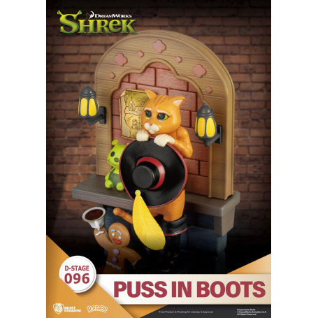 Diorama Shrek del Regno delle Bestie - Gatto con gli stivali in PVC D-Stage