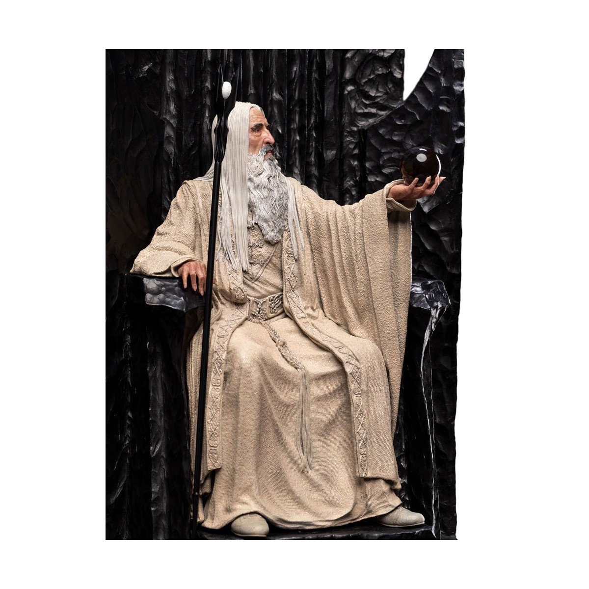 Weta - Il Signore degli Anelli - Statua di Saruman il Bianco in Trono 1/6
